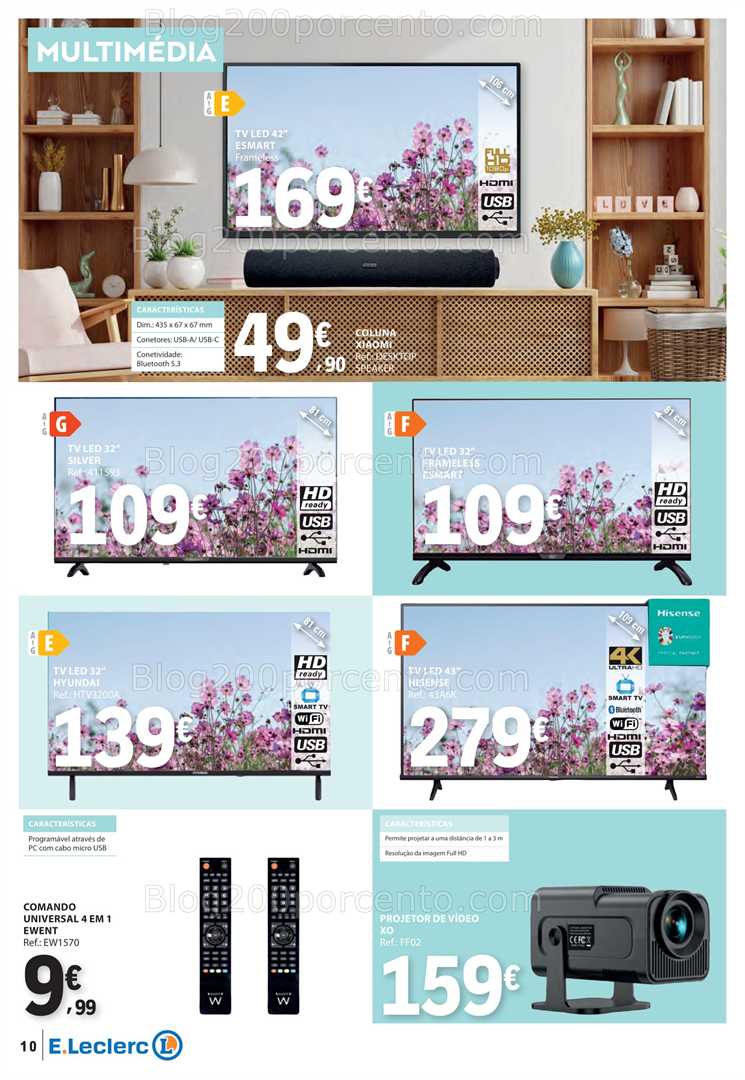 Antevisão Folheto E-LECLERC Bazar Promoções de 11 a 24 setembro