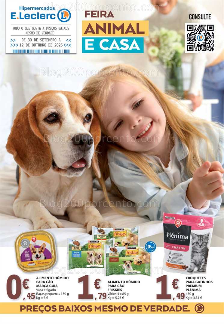 Antevisão Folheto E-LECLERC Feira Animal e Pets Promoções de 30 setembro a 12 outubro