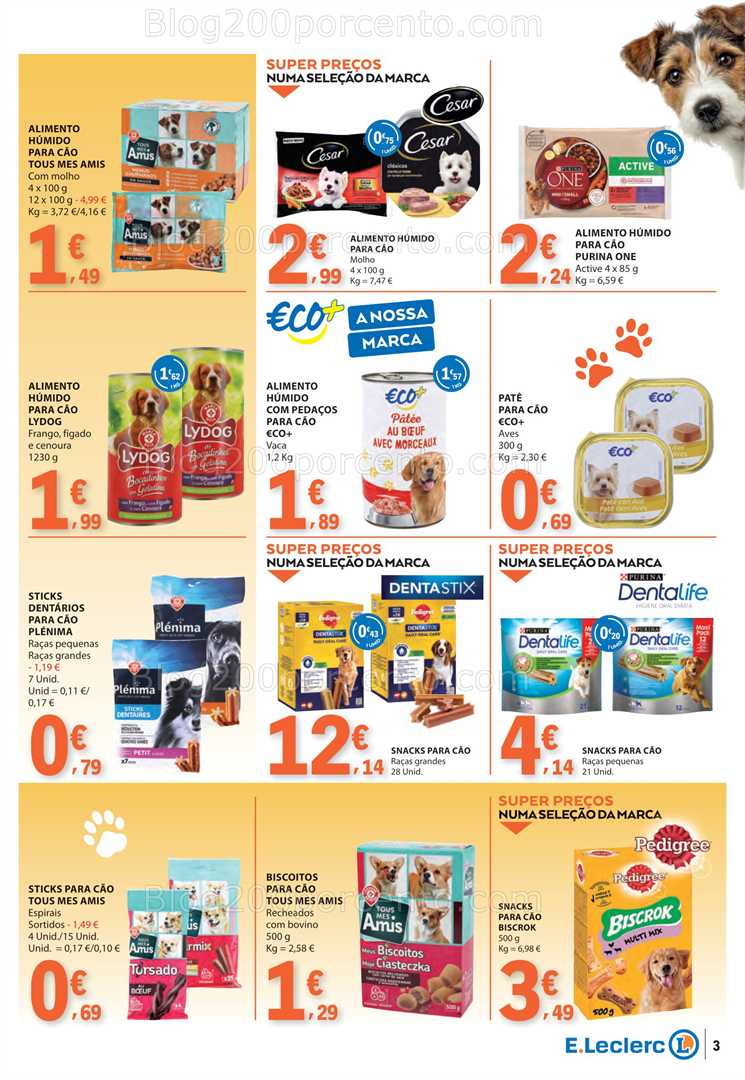 Antevisão Folheto E-LECLERC Feira Animal e Pets Promoções de 30 setembro a 12 outubro