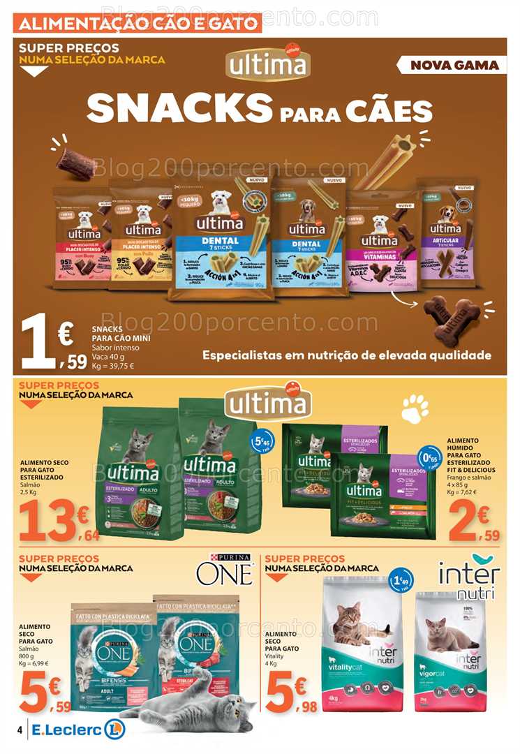 Antevisão Folheto E-LECLERC Feira Animal e Pets Promoções de 30 setembro a 12 outubro