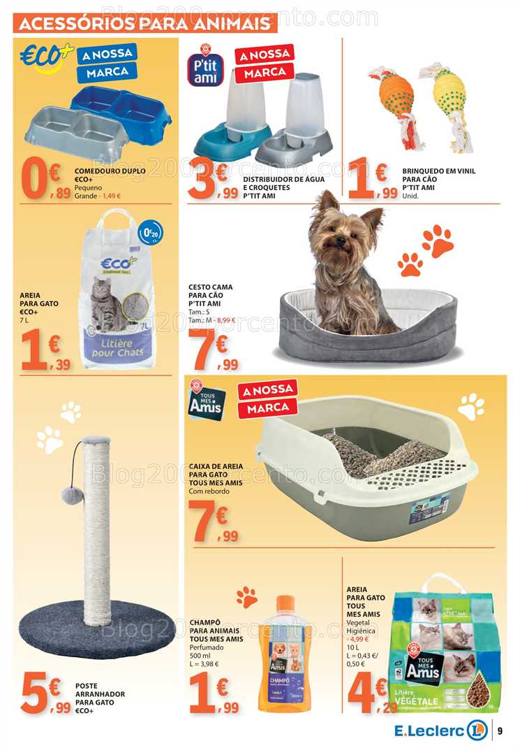 Antevisão Folheto E-LECLERC Feira Animal e Pets Promoções de 30 setembro a 12 outubro