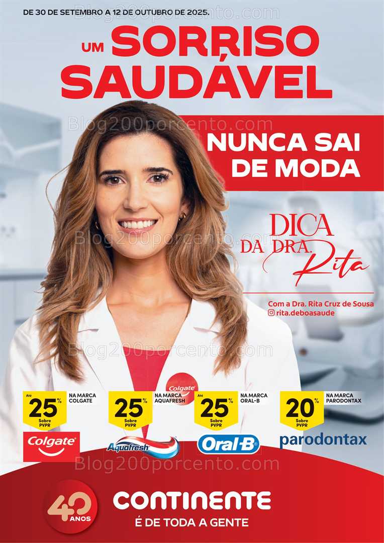 Antevisão Folheto CONTINENTE Higiene Oral Promoções de 30 setembro a 12 outubro