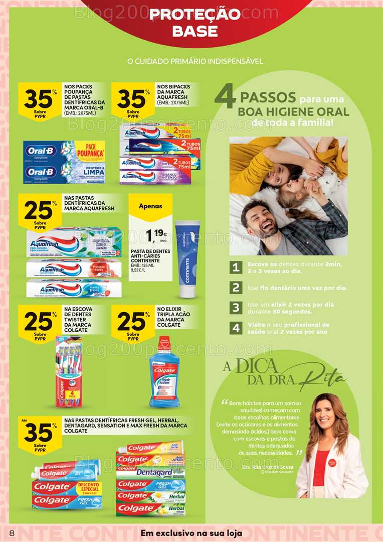 Antevisão Folheto CONTINENTE Higiene Oral Promoções de 30 setembro a 12 outubro