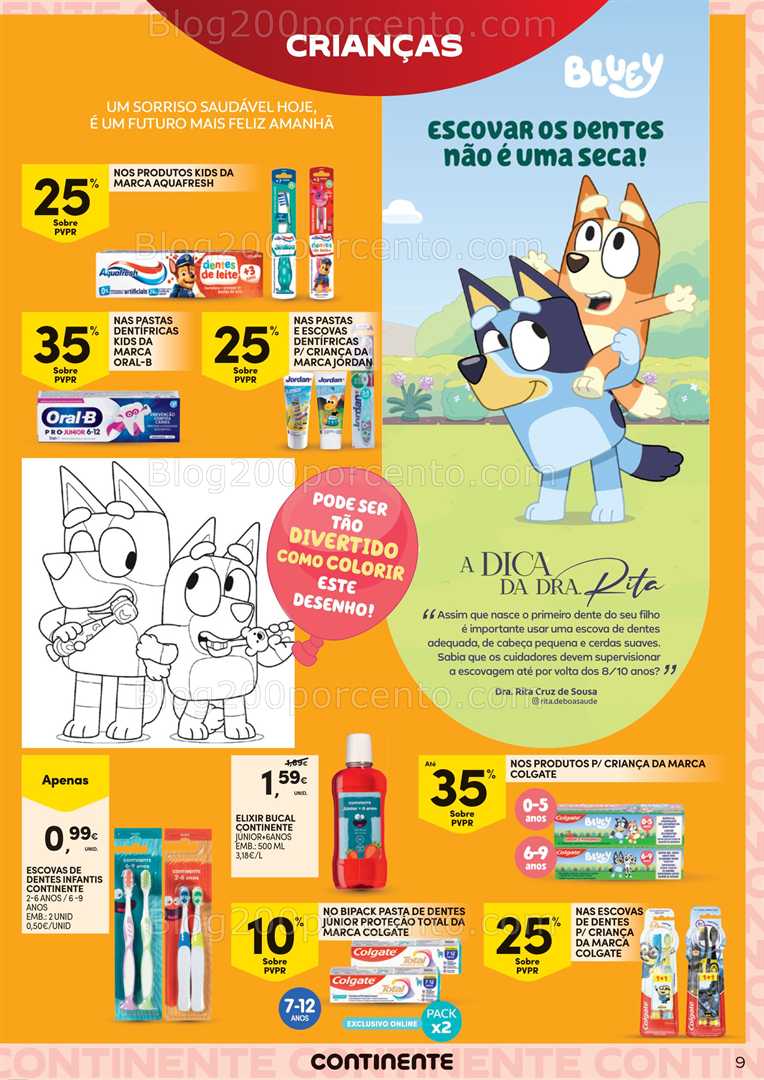 Antevisão Folheto CONTINENTE Higiene Oral Promoções de 30 setembro a 12 outubro