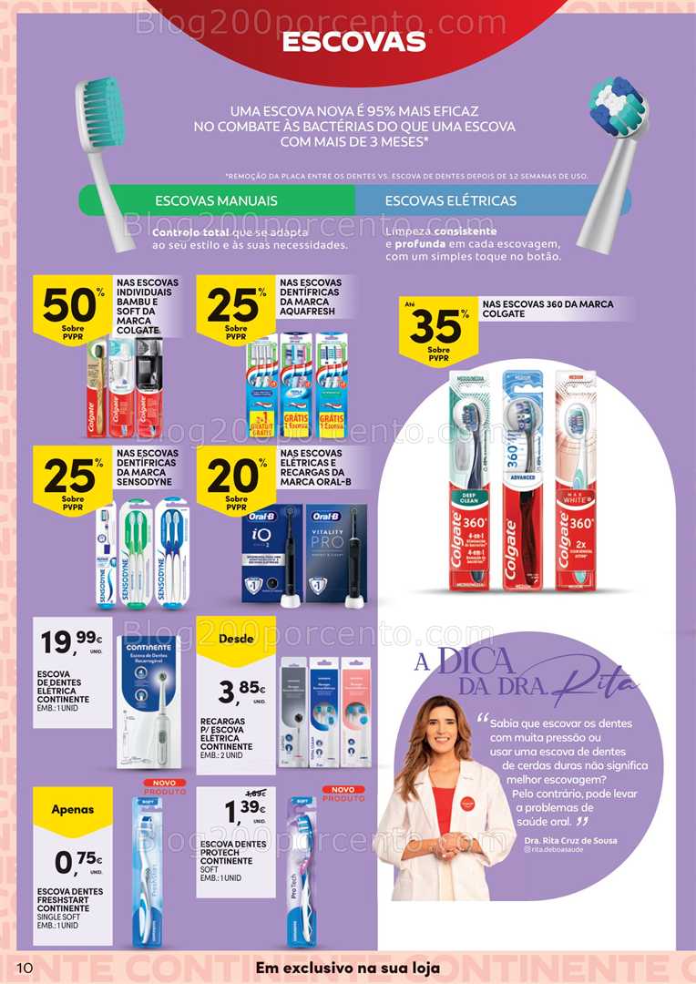 Antevisão Folheto CONTINENTE Higiene Oral Promoções de 30 setembro a 12 outubro
