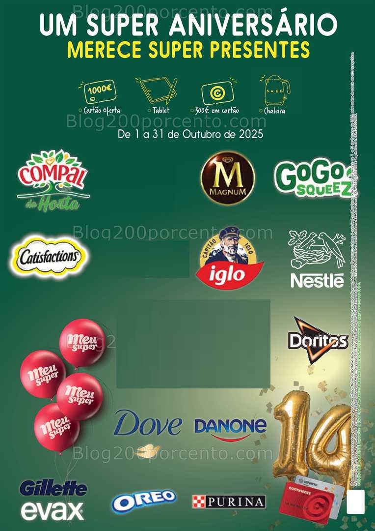 Antevisão Folheto MEU SUPER Especial Aniversário Promoções de 1 a 31 outubro