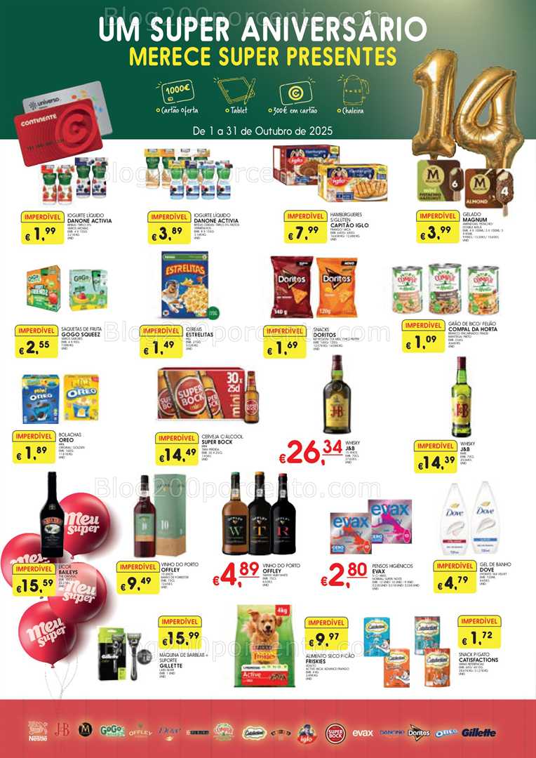 Antevisão Folheto MEU SUPER Especial Aniversário Promoções de 1 a 31 outubro