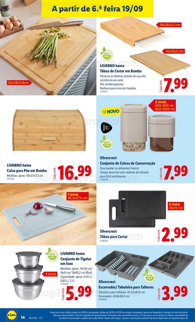 Antevisão Folheto LIDL Casa Promoções de 15 a 21 setembro