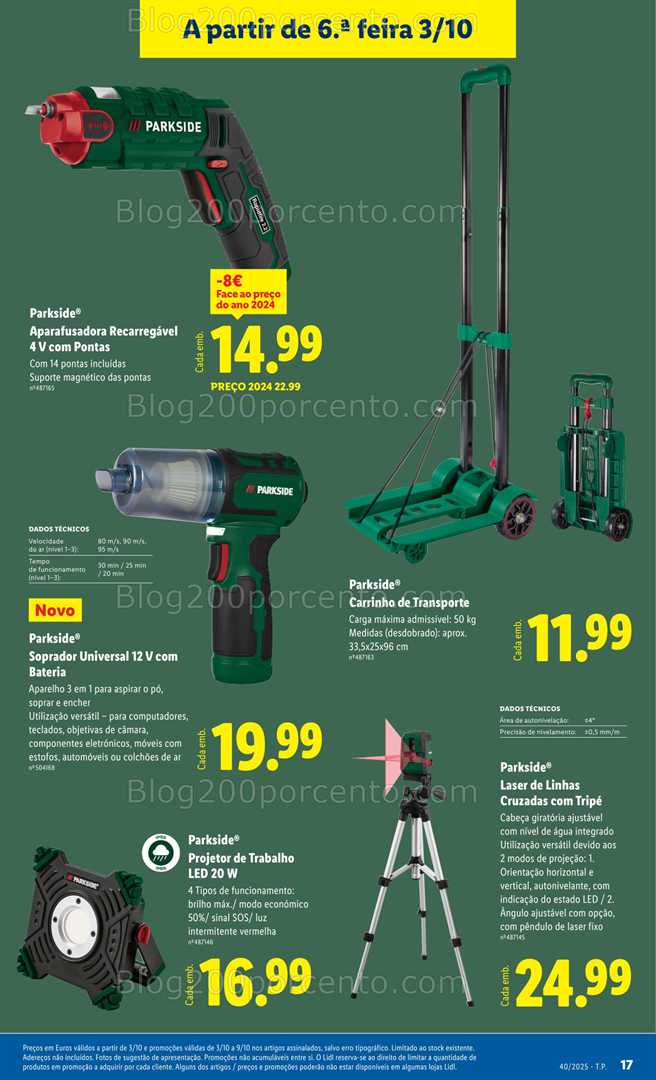 Antevisão Folheto LIDL Bazar Promoções de 29 setembro a 9 outubro - Edição Digital