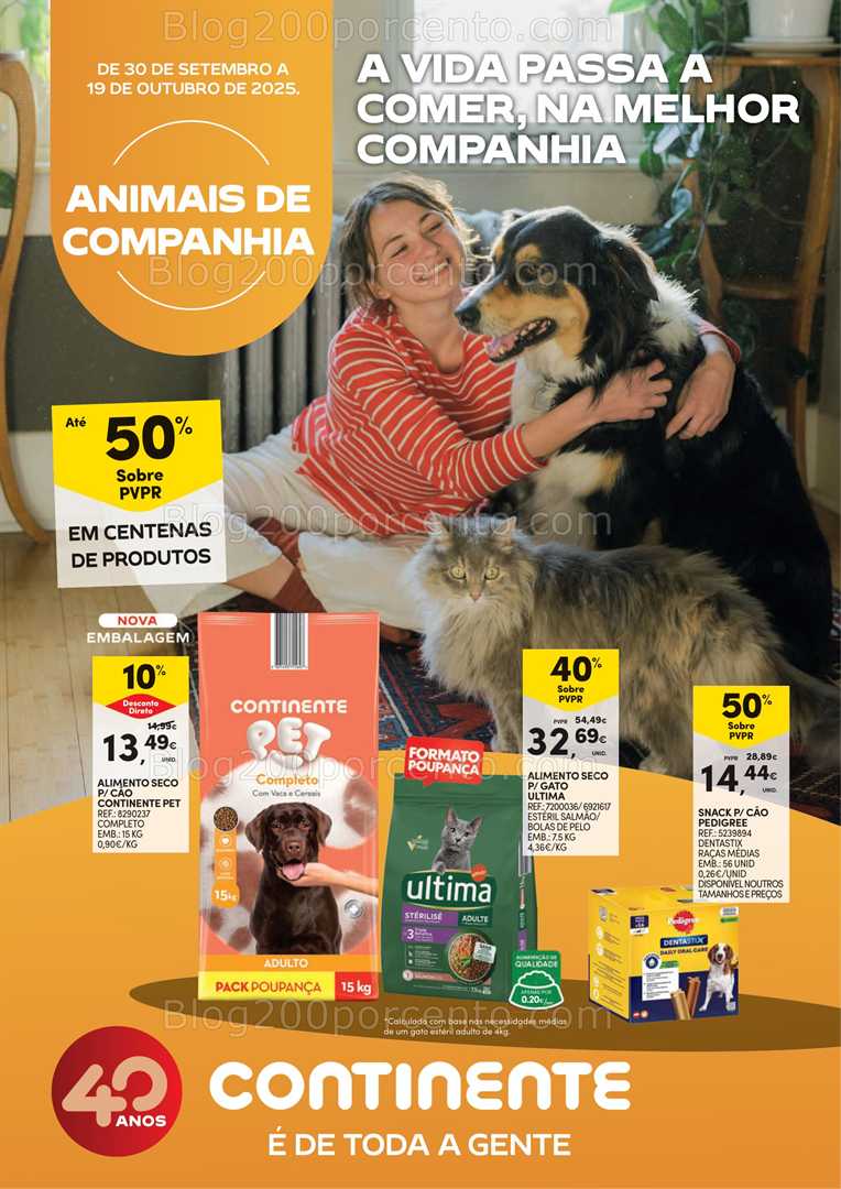 Antevisão Folheto CONTINENTE Feira Animal Promoções de 30 setembro a 19 outubro