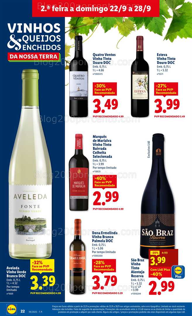 Antevisão Folheto LIDL Promoções de 22 a 28 setembro