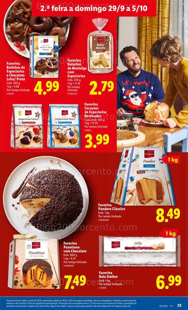 Antevisão Folheto LIDL Natal Favorina Promoções de 29 setembro a 5 outubro