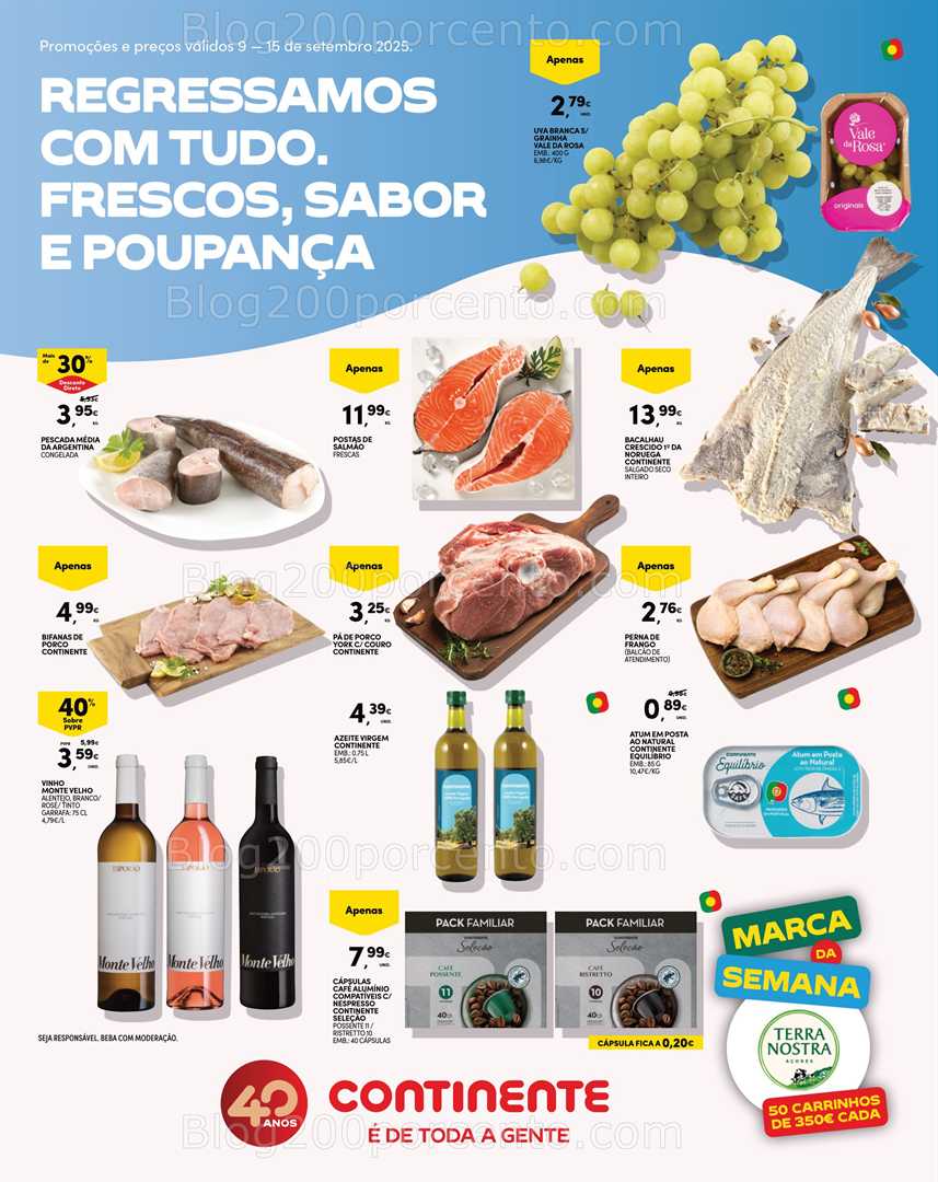 Antevisão Folheto CONTINENTE Madeira Promoções de 9 a 15 setembro