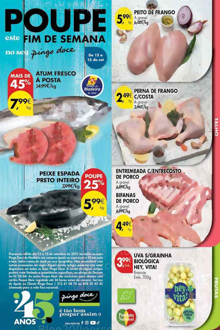 Antevisão Folheto PINGO DOCE Madeira Promoções Fim de Semana - 12 a 15 setembro