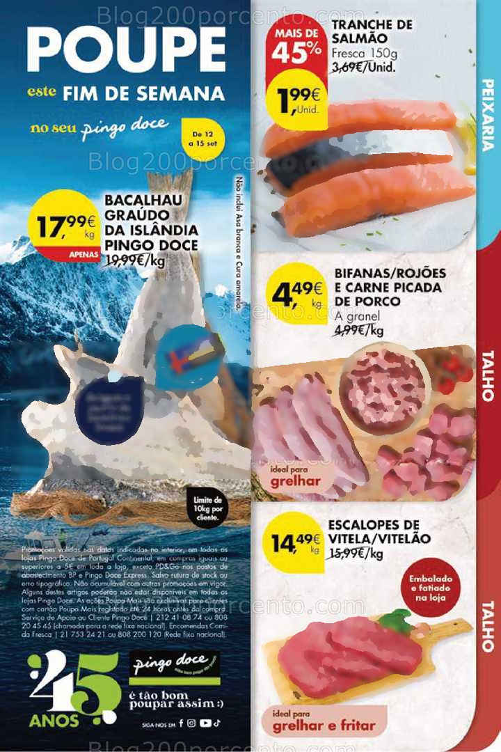 Antevisão Folheto PINGO DOCE Promoções Fim de Semana - 12 a 15 setembro