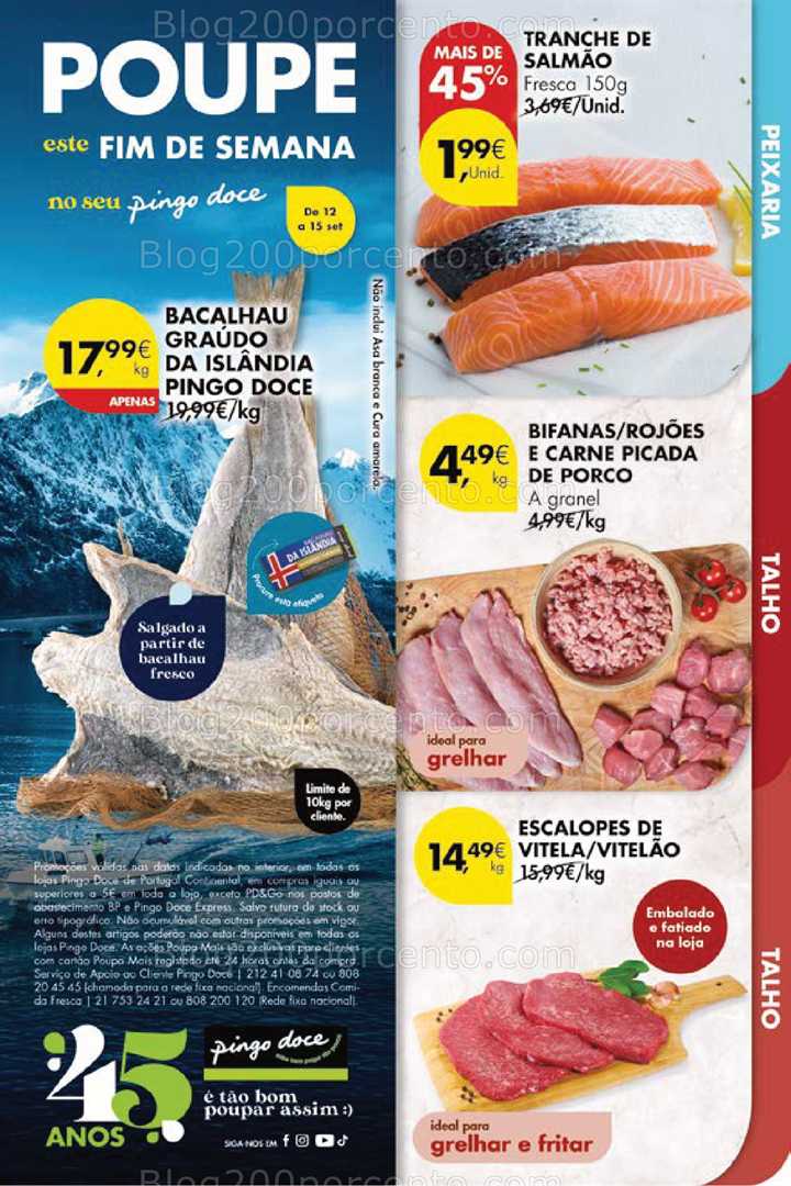 Antevisão Folheto PINGO DOCE Promoções Fim de Semana - 12 a 15 setembro