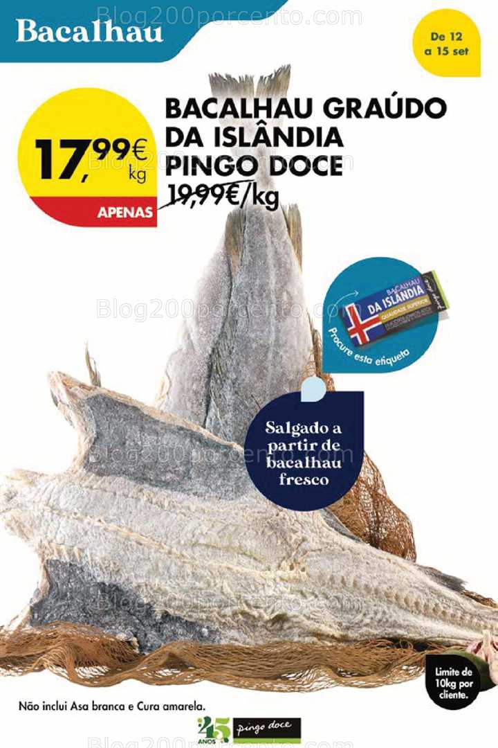 Antevisão Folheto PINGO DOCE Promoções Fim de Semana - 12 a 15 setembro