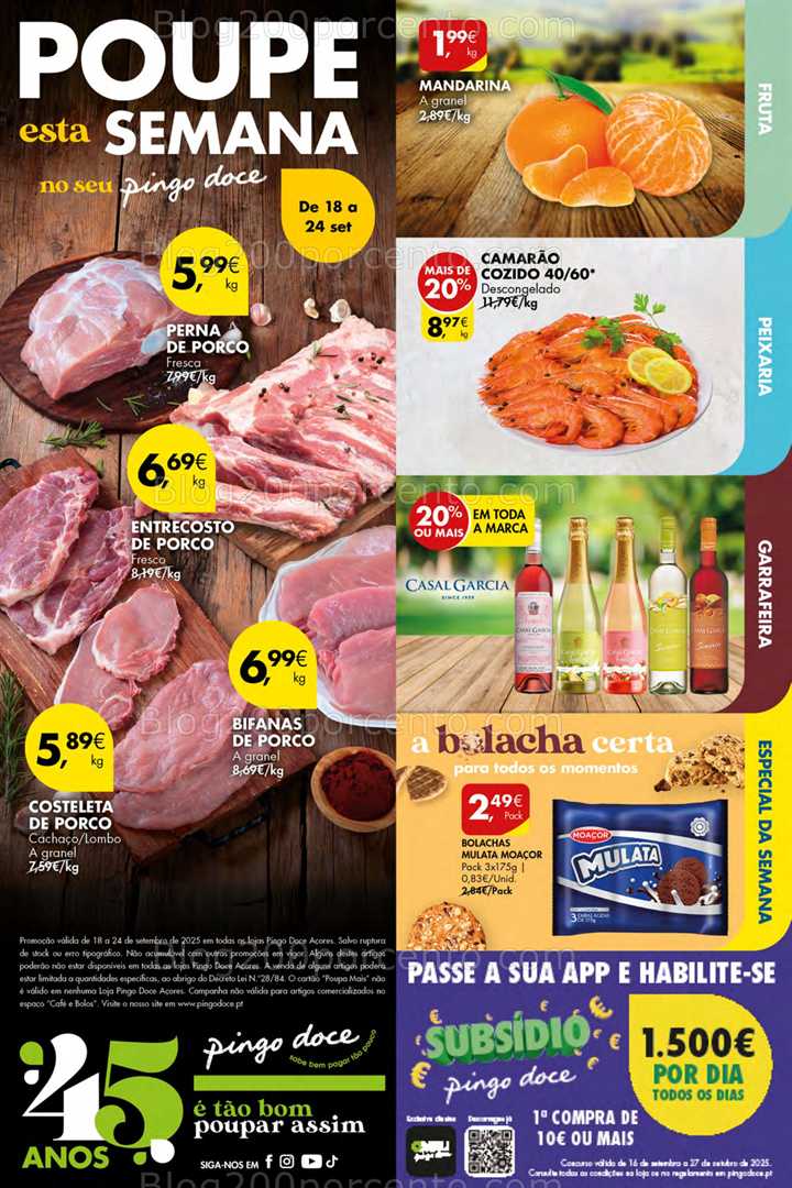 Antevisão Folheto PINGO DOCE Açores Promoções de 18 a 24 setembro