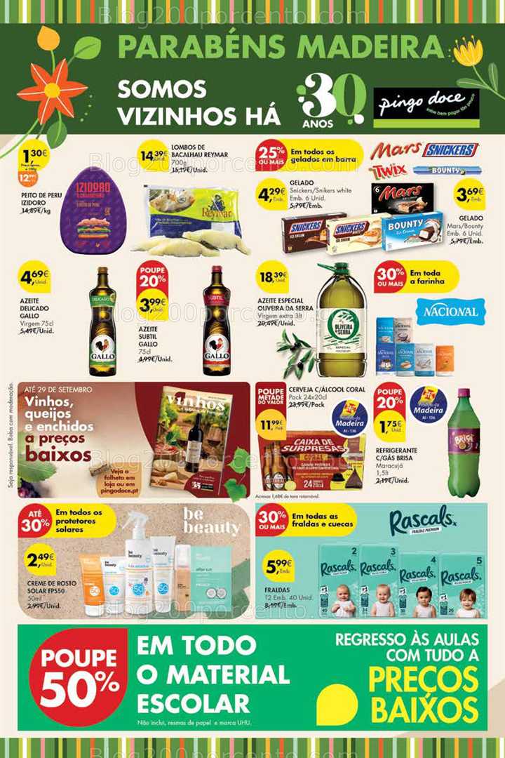 Antevisão Folheto PINGO DOCE Madeira Promoções Fim de Semana - 19 a 22 setembro