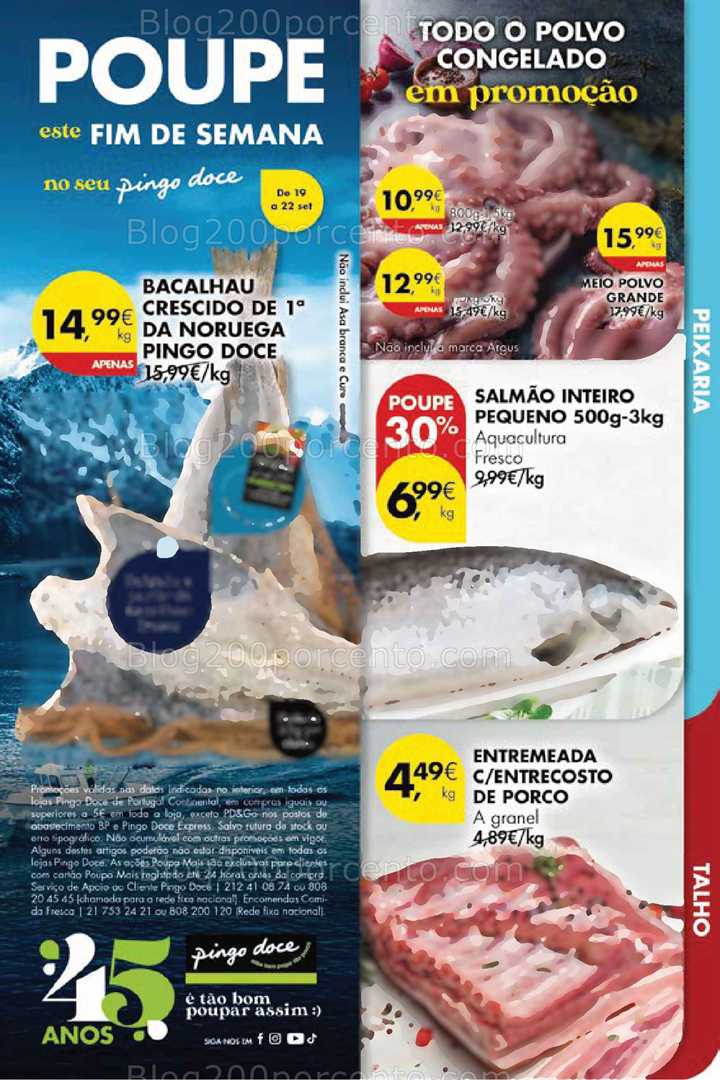 Antevisão Folheto PINGO DOCE Promoções Fim de Semana - 19 a 22 setembro
