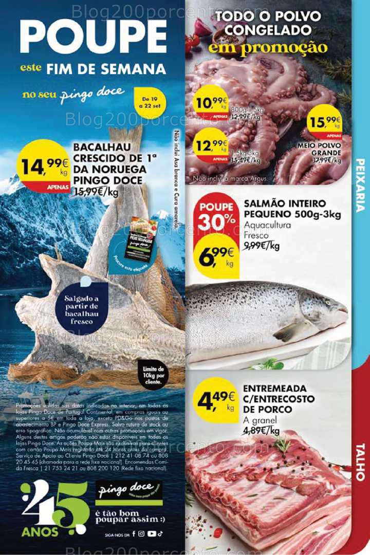 Antevisão Folheto PINGO DOCE Promoções Fim de Semana - 19 a 22 setembro