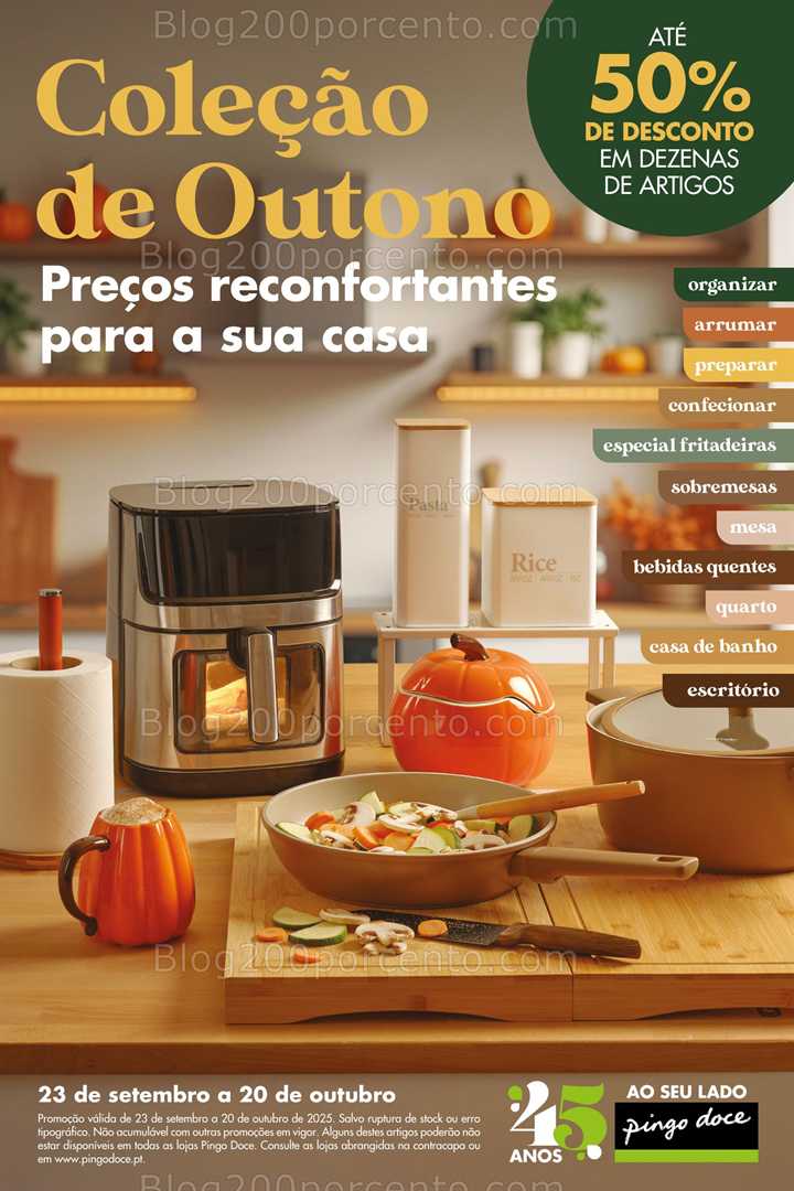 Antevisão Folheto PINGO DOCE Bazar Outono Promoções de 23 setembro a 20 outubro