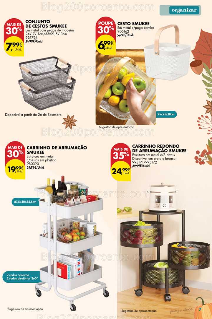 Antevisão Folheto PINGO DOCE Bazar Outono Promoções de 23 setembro a 20 outubro