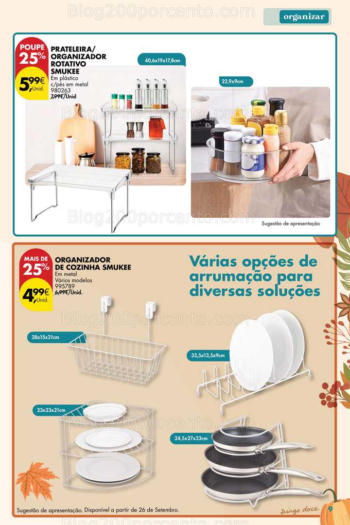 Antevisão Folheto PINGO DOCE Bazar Outono Promoções de 23 setembro a 20 outubro