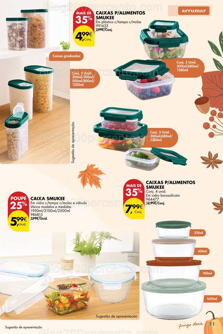 Antevisão Folheto PINGO DOCE Bazar Outono Promoções de 23 setembro a 20 outubro