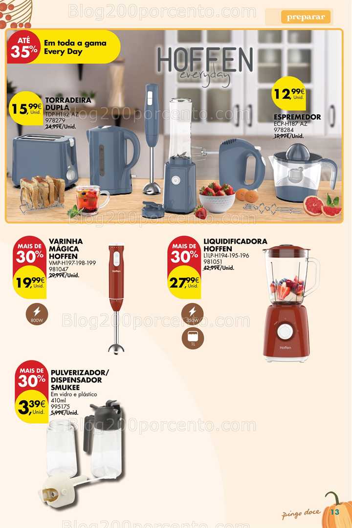 Antevisão Folheto PINGO DOCE Bazar Outono Promoções de 23 setembro a 20 outubro