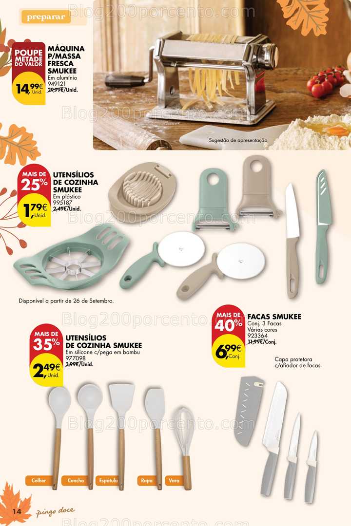 Antevisão Folheto PINGO DOCE Bazar Outono Promoções de 23 setembro a 20 outubro