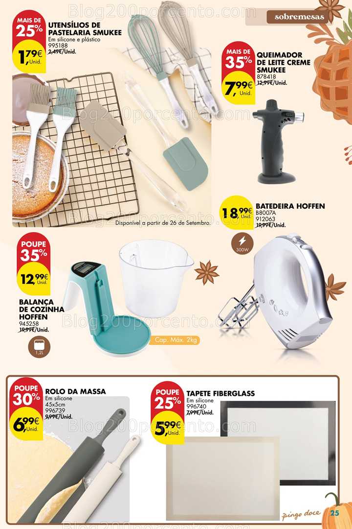 Antevisão Folheto PINGO DOCE Bazar Outono Promoções de 23 setembro a 20 outubro