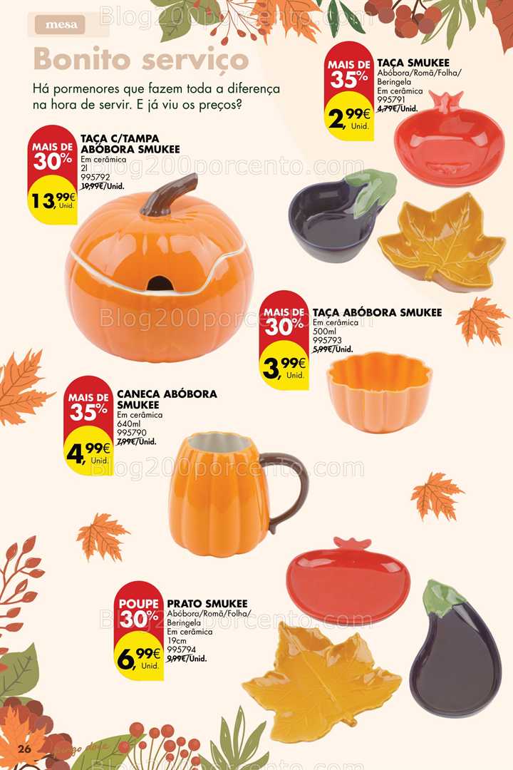 Antevisão Folheto PINGO DOCE Bazar Outono Promoções de 23 setembro a 20 outubro