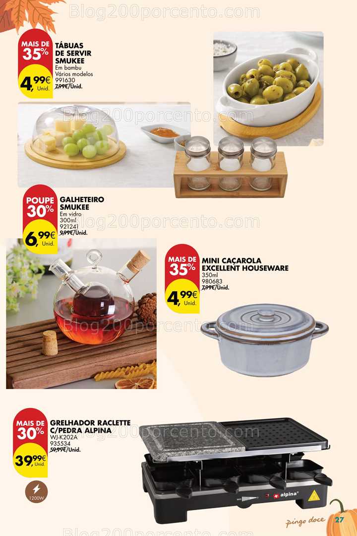 Antevisão Folheto PINGO DOCE Bazar Outono Promoções de 23 setembro a 20 outubro