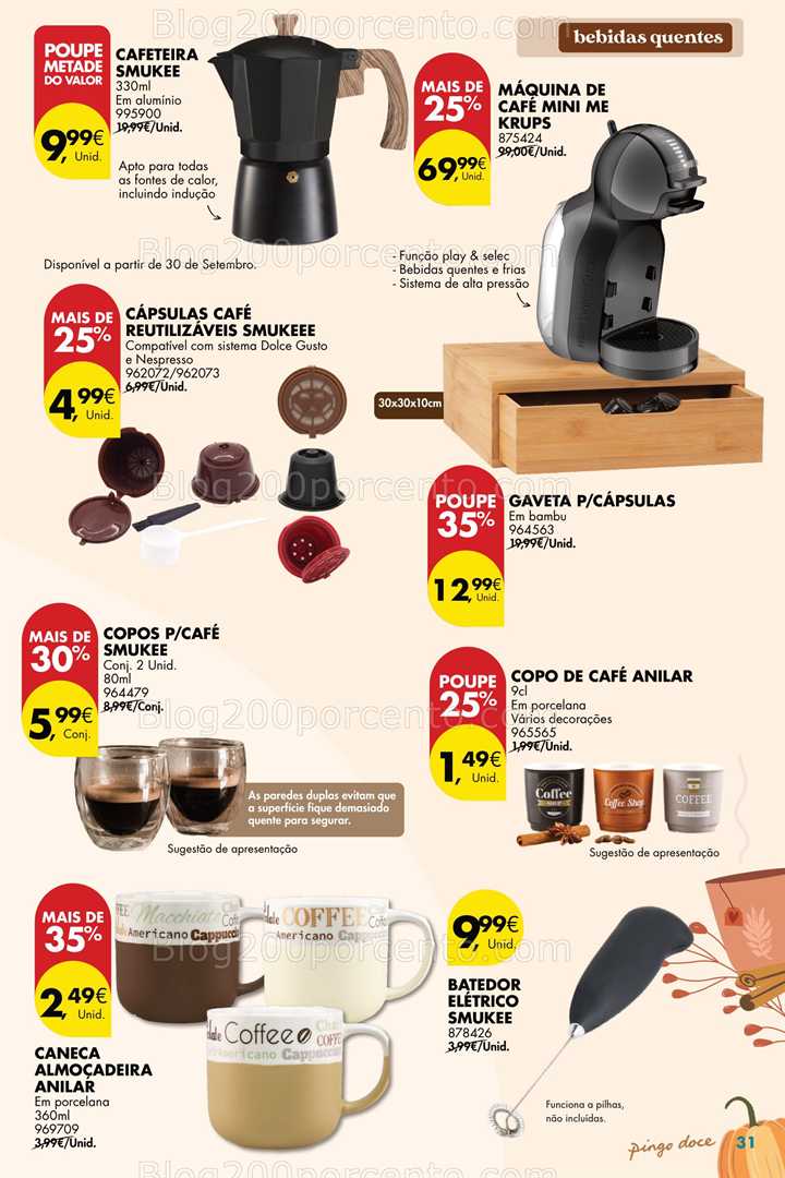 Antevisão Folheto PINGO DOCE Bazar Outono Promoções de 23 setembro a 20 outubro