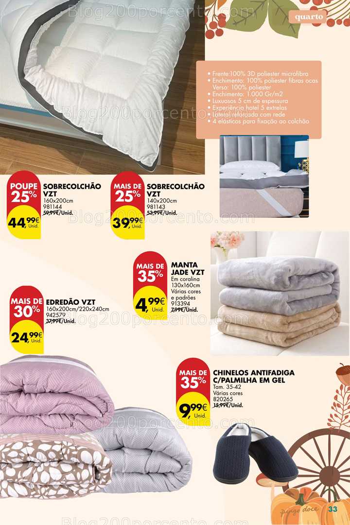 Antevisão Folheto PINGO DOCE Bazar Outono Promoções de 23 setembro a 20 outubro