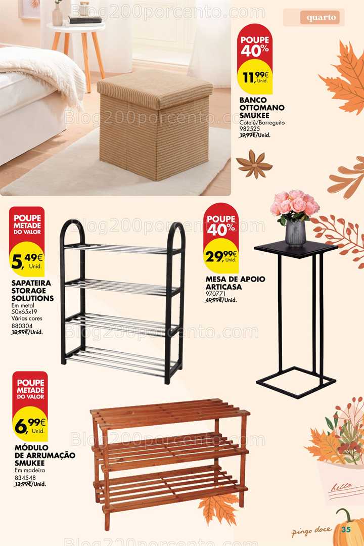 Antevisão Folheto PINGO DOCE Bazar Outono Promoções de 23 setembro a 20 outubro