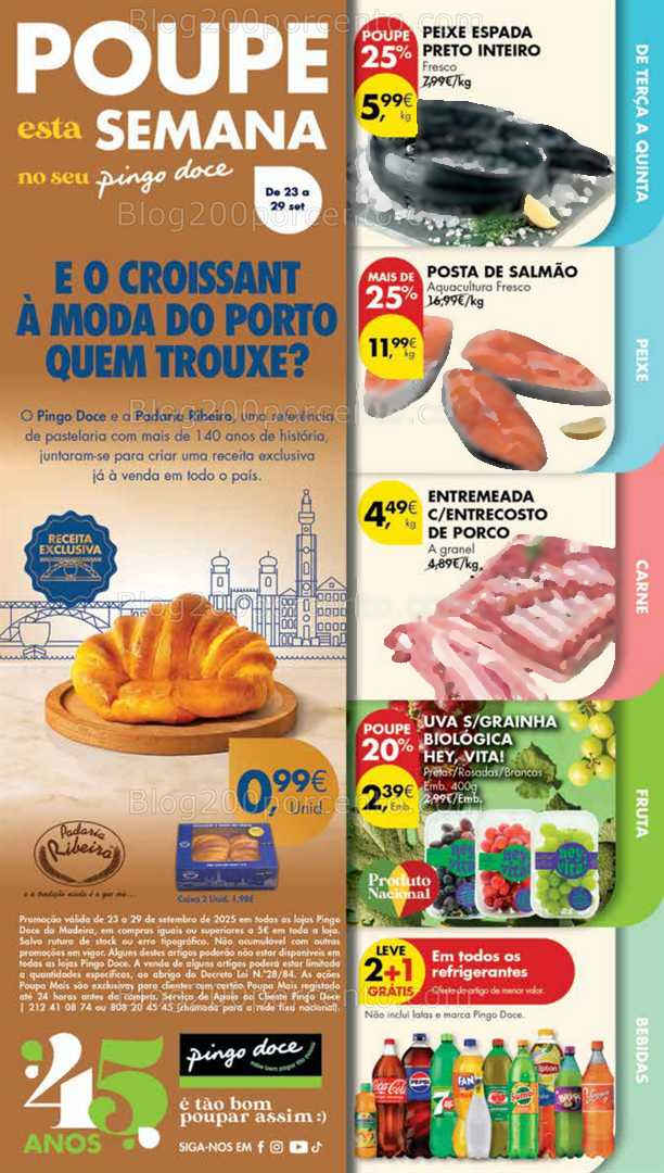 Antevisão Folheto PINGO DOCE Madeira Promoções de 23 a 29 setembro