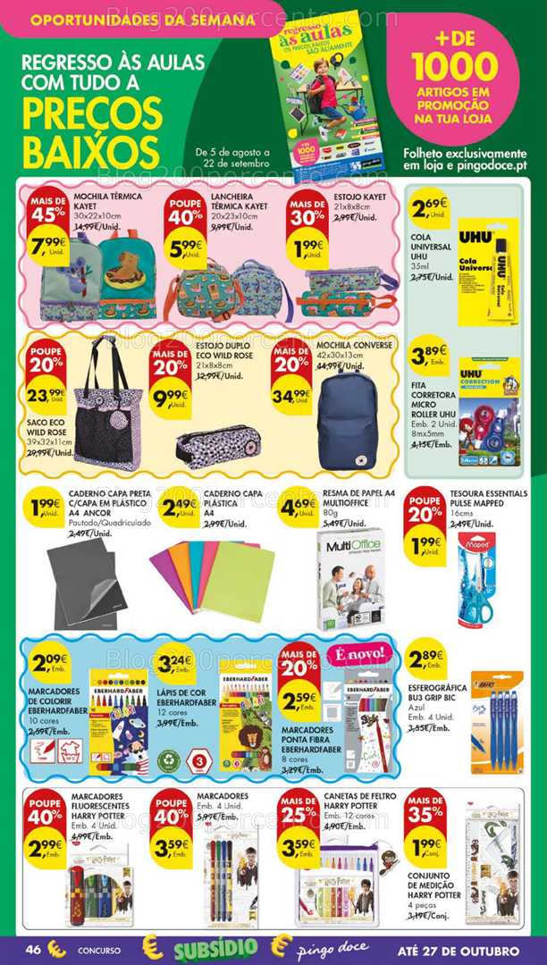 Antevisão Folheto PINGO DOCE Bazar Grandes Promoções de 23 a 29 setembro