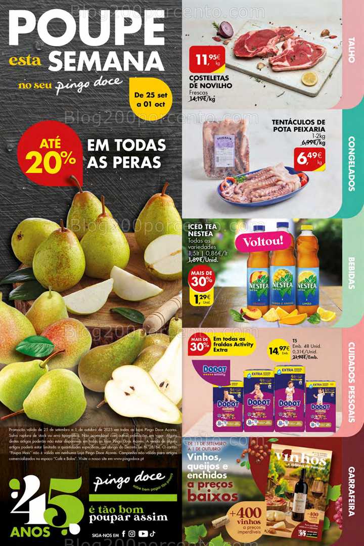 Antevisão Folheto PINGO DOCE Açores Promoções de 25 setembro a 1 outubro