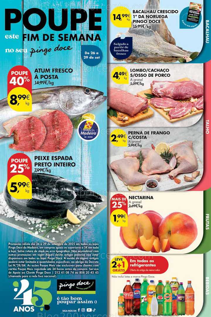 Antevisão Folheto PINGO DOCE Madeira Promoções Fim de Semana - 26 a 29 setembro