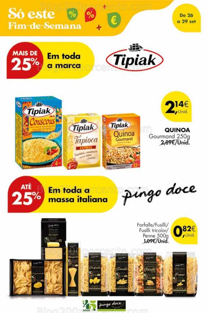 Antevisão Folheto PINGO DOCE Promoções Fim de Semana - 26 a 29 setembro