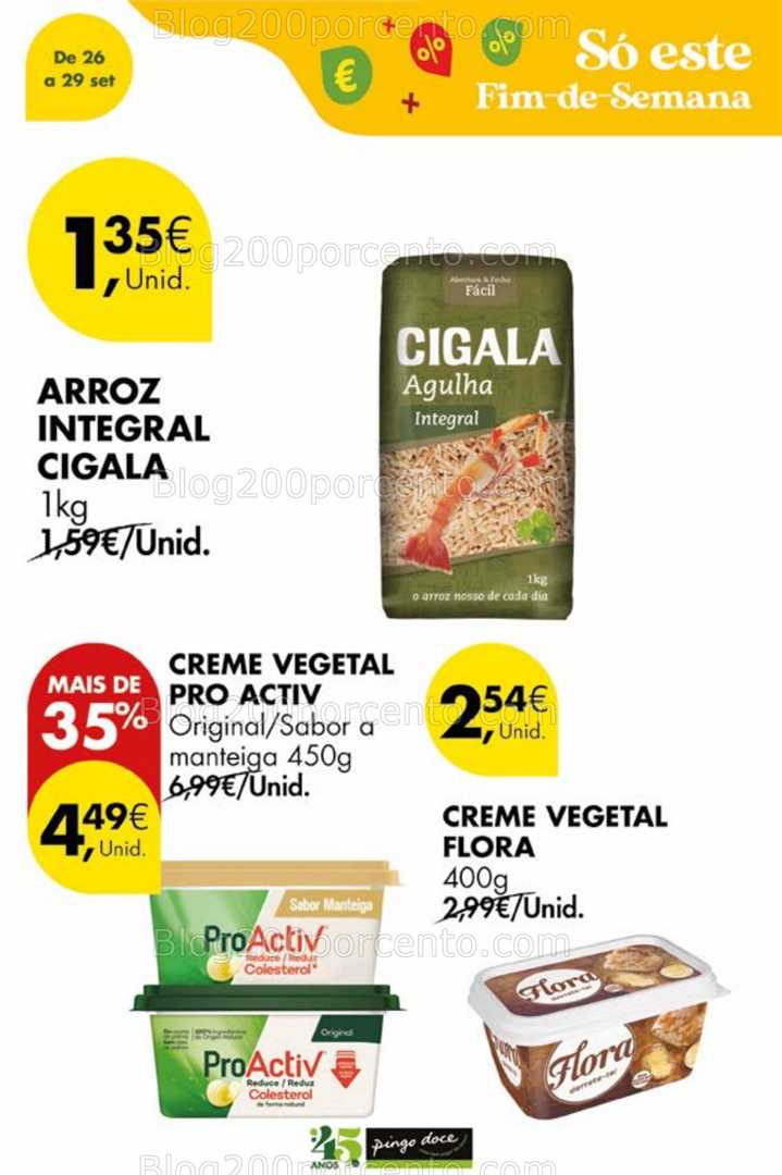 Antevisão Folheto PINGO DOCE Promoções Fim de Semana - 26 a 29 setembro