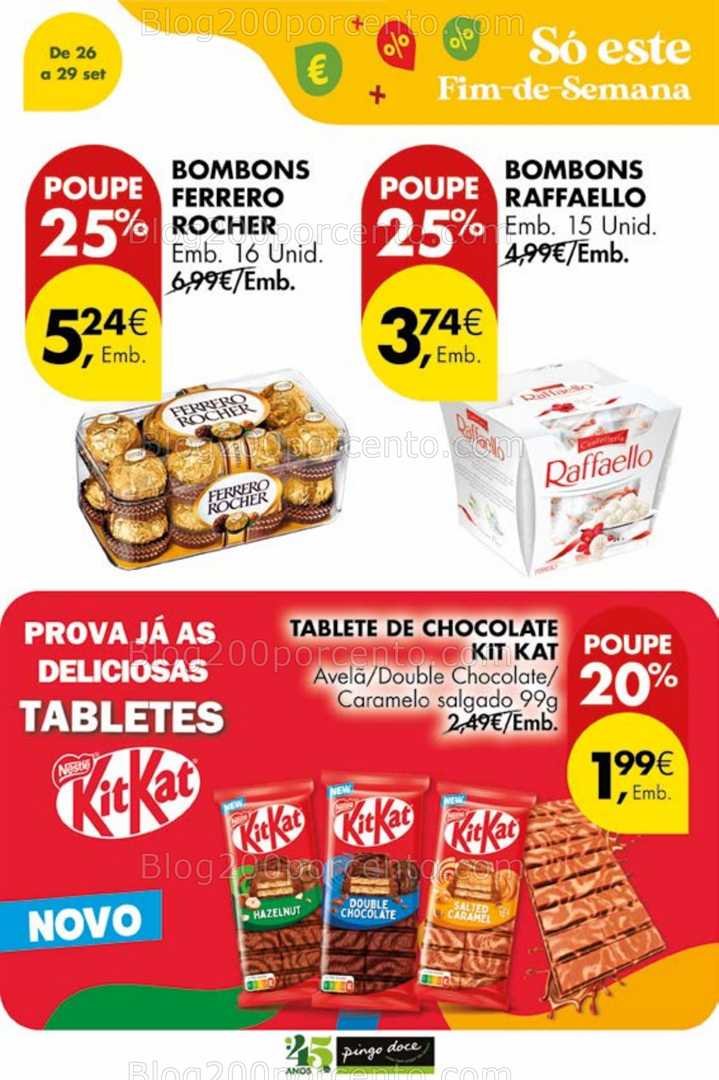 Antevisão Folheto PINGO DOCE Promoções Fim de Semana - 26 a 29 setembro