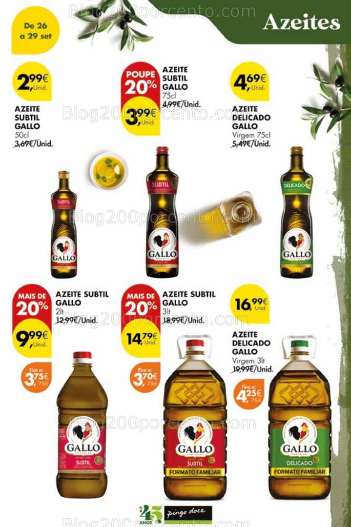 Antevisão Folheto PINGO DOCE Promoções Fim de Semana - 26 a 29 setembro