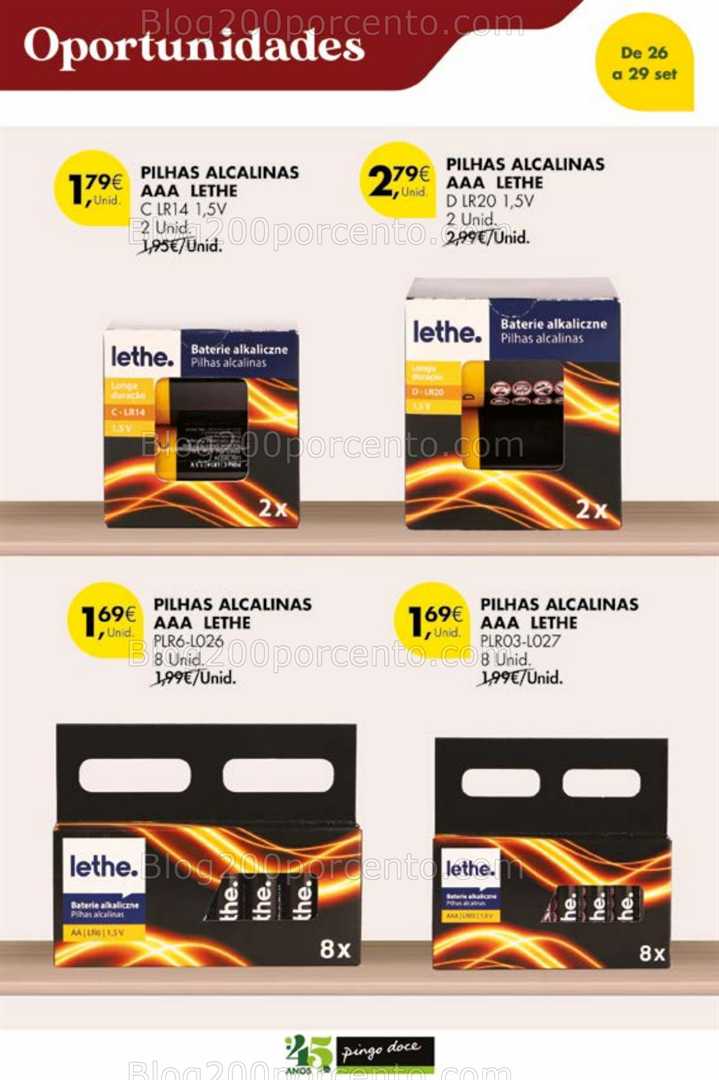Antevisão Folheto PINGO DOCE Promoções Fim de Semana - 26 a 29 setembro