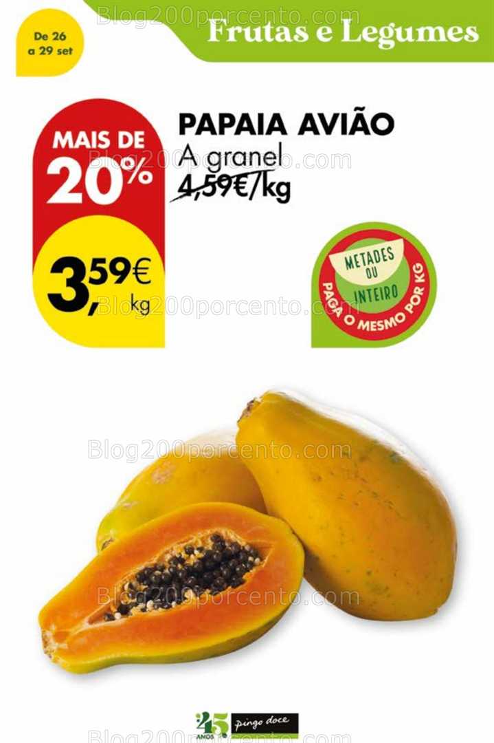 Antevisão Folheto PINGO DOCE Promoções Fim de Semana - 26 a 29 setembro