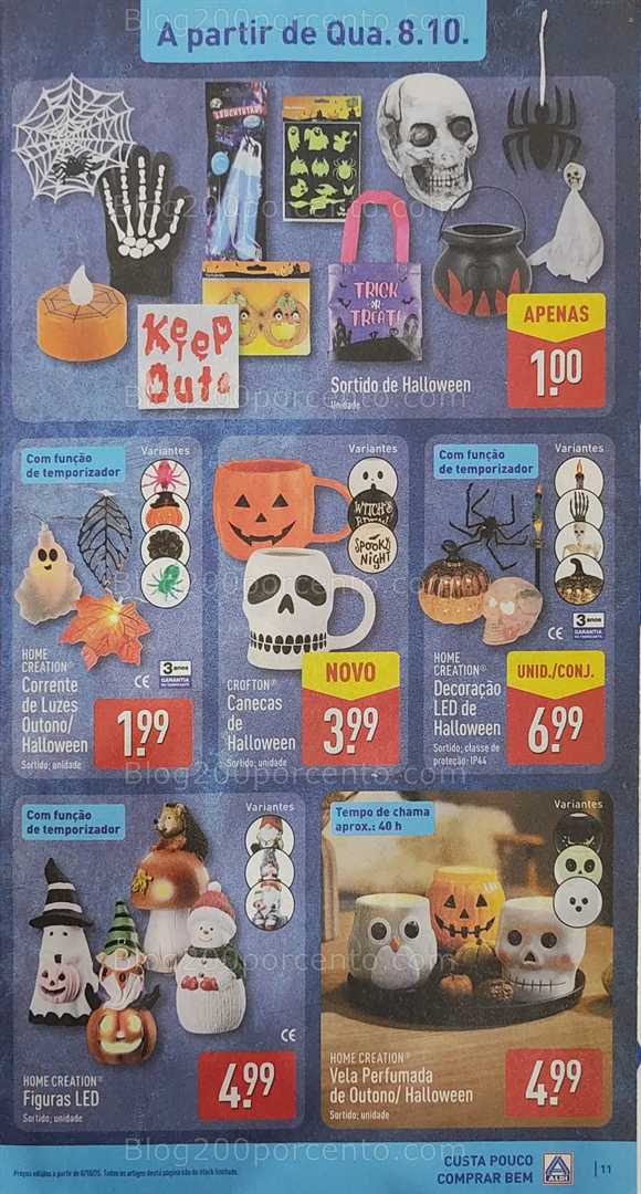 Antevisão Folheto ALDI Halloween Promoções de 6 a 12 outubro