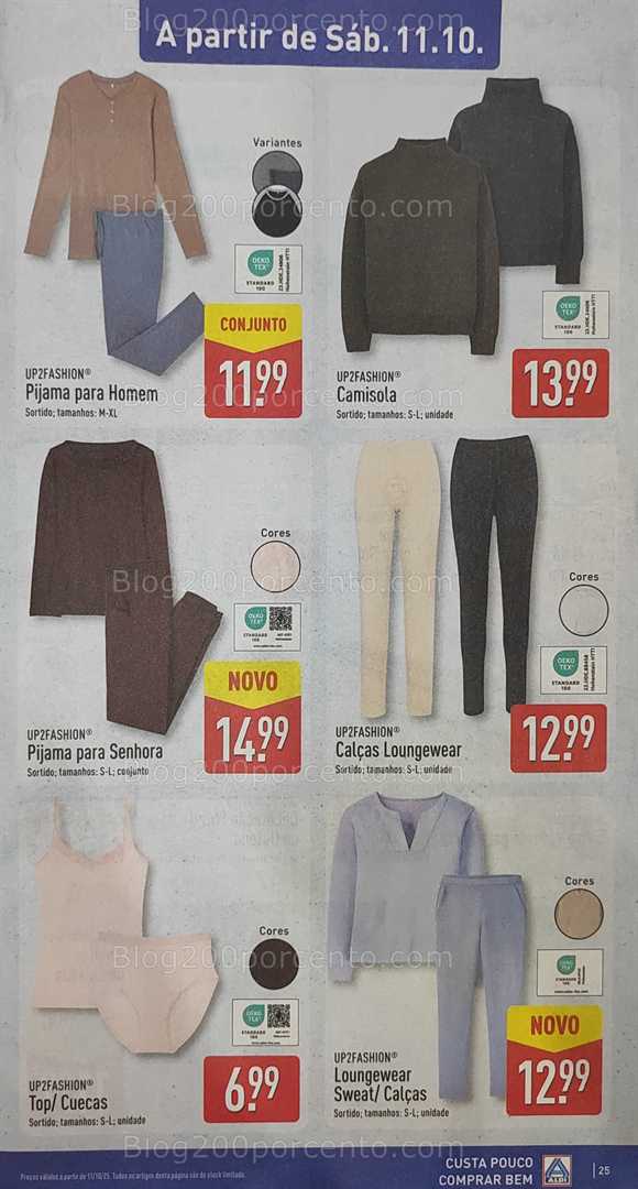 Antevisão Folheto ALDI Moda Promoções a partir de 11 outubro