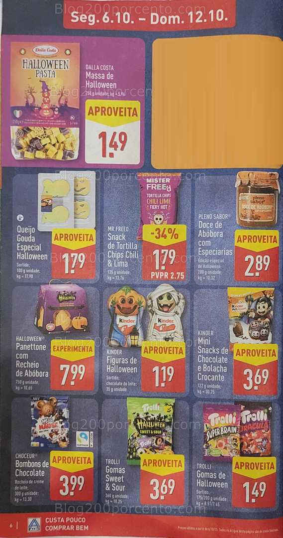 Antevisão Folheto ALDI Halloween Promoções de 6 a 12 outubro